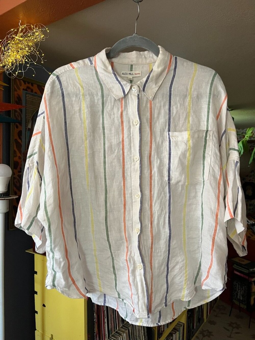 Alex Mill Linen Stripe Shirt XXL GUC